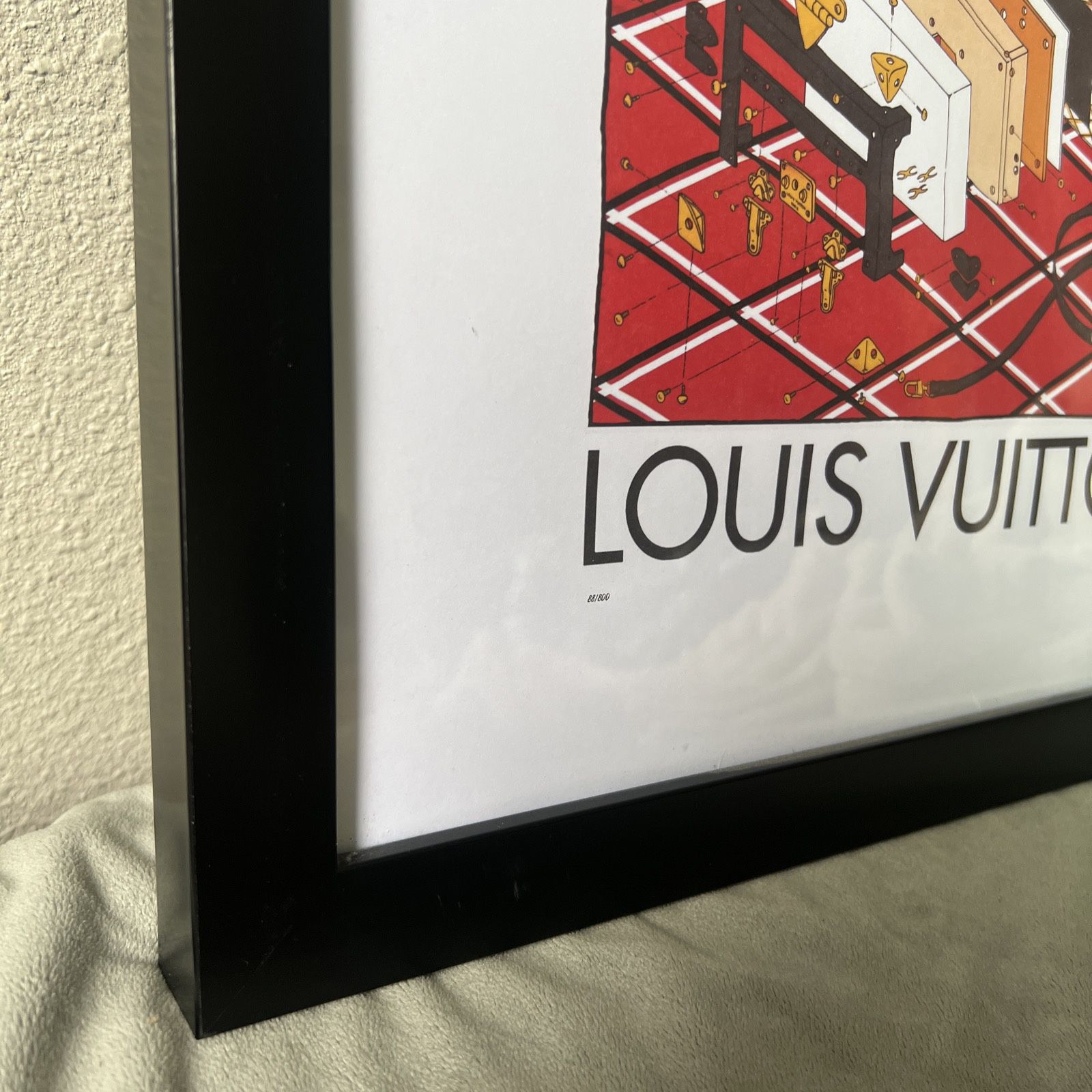 Louis Vuitton FAIRCHILD PARIS Framed art Print Luggage 25/800