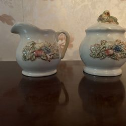 Vintage Fruit Cream & Sugar Set