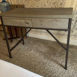 Modern wood + metal desk with drawer storage, great condition! $100, pickup only.