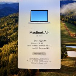 2020 M1 MacBook Air