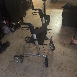 Walker / Rollator With Adjustable Cane Combo