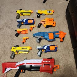 Nerf Guns, Bullets, And Accessories 