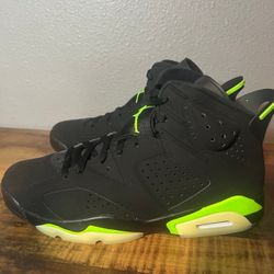 Jordan Retro 6 Black/ Electric Green Size 13 -Mens Tried OnVNDS (FAST SHIPPING )