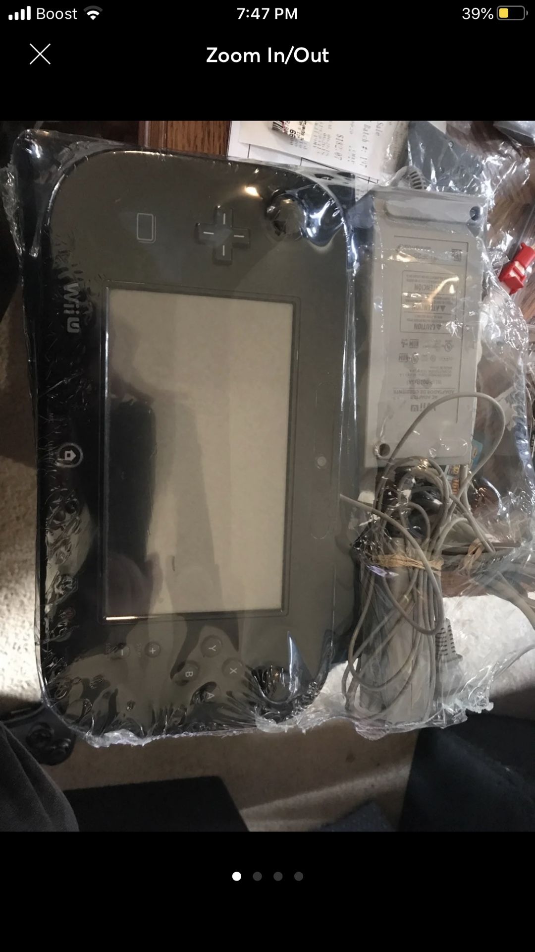 Nintendo Wii U console and gamepad has Mario kart 8 installed