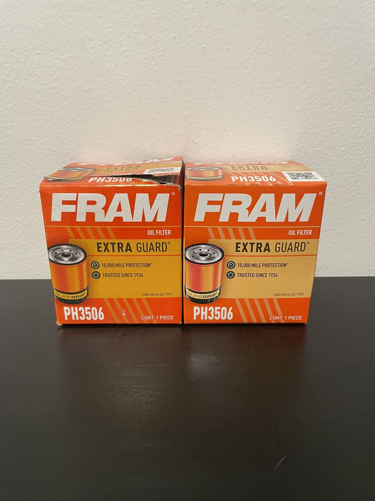 FRAM Oil Filter PH3506 NEW 2 Pack Extra Guard SureGrip 10K Miles Car Part USA