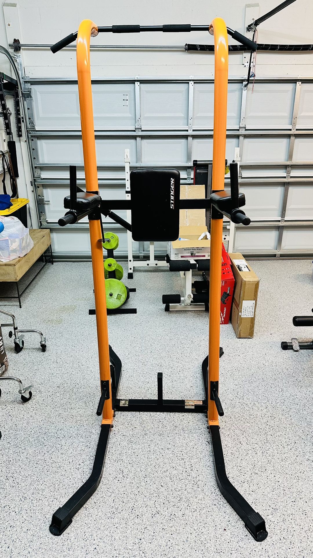Power Tower Adjustable Height Pull Up & Dip Station Multi-Function Home Strength Training Fitness