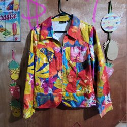 Colorful  Flowered  Jacket