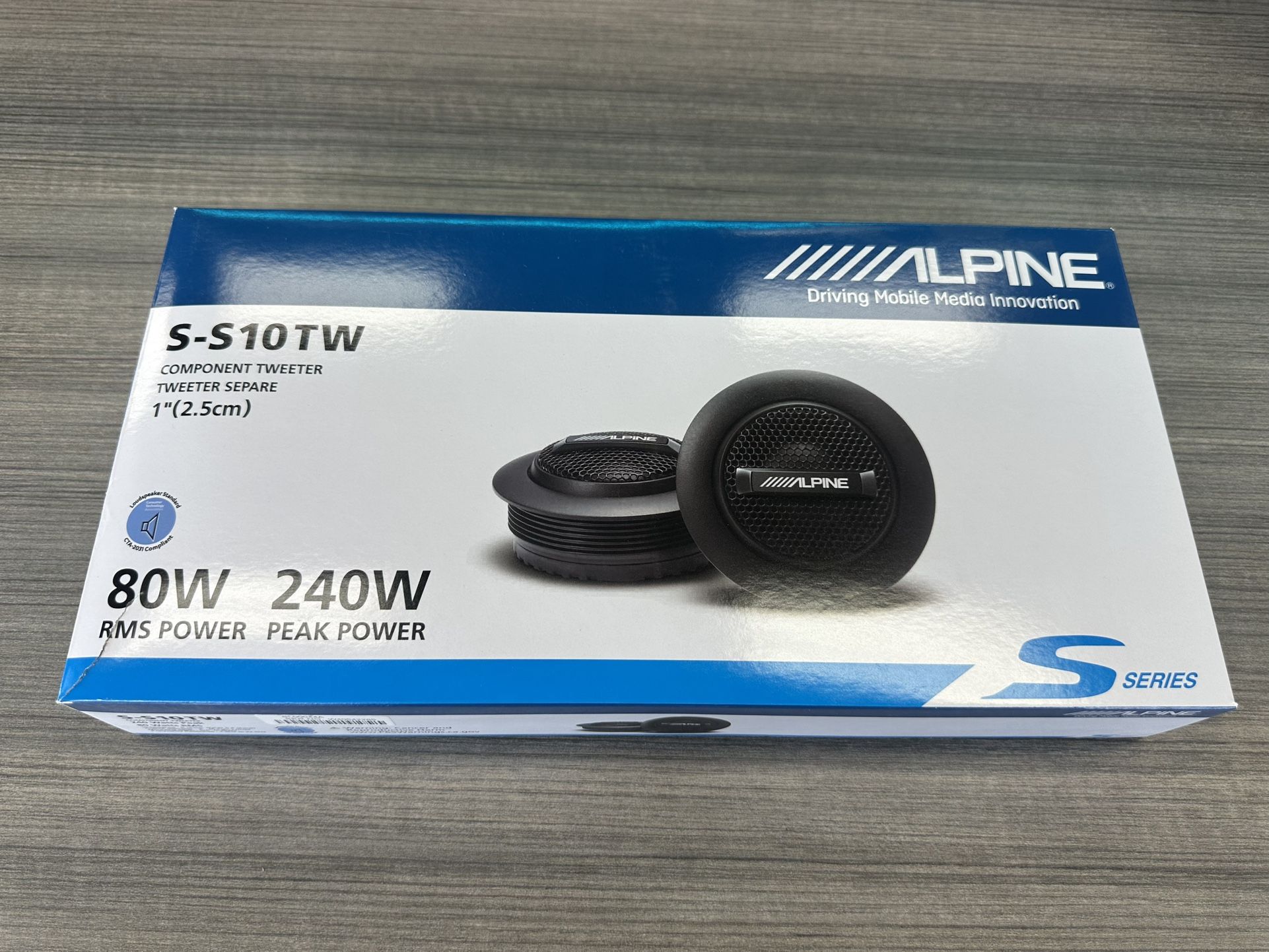 Alpine S-S10TW Component Tweeters – New / Spare