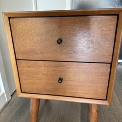 2 Drawer Nightstand. Solid Wood 