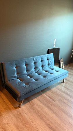 Blue futon