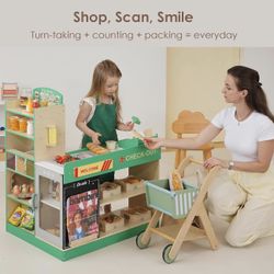 New Wooden Grocery Store Playset for Kids