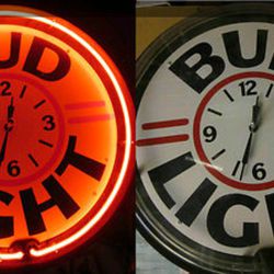  Neon Bud Light Clock