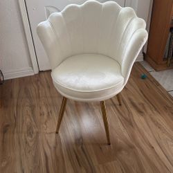 Velvet Accent Chair (White)