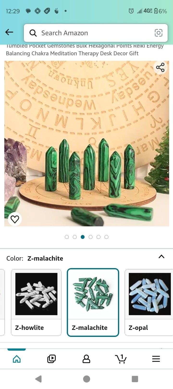 Malachite Gemstone Tower Collectable