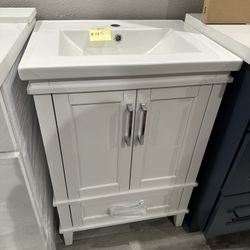 Bathroom vanity 24 inch white 