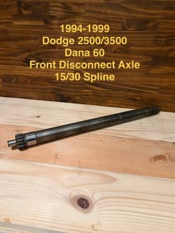 DODGE RAM FRONT DISCONNECT AXLE DANA SPICER 60 - 15/ 30 SPLINE 1994-99