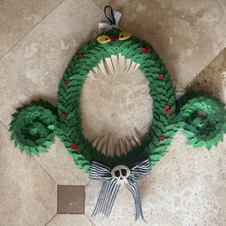 Disney Store Tim Burton Nightmare Before Christmas Monster Wreath 25 Year - 