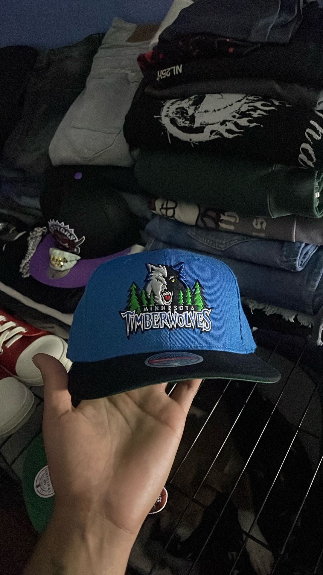 Mitchell Ness Hardwoood Classic Timberwolves Hat