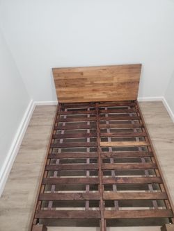 Solid wood bed frame full size