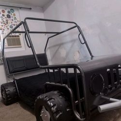 Jeep twin size kids bed frame. *Mattress Not included*