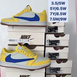 Jordan 1 Low Travis Scott Canary Size 