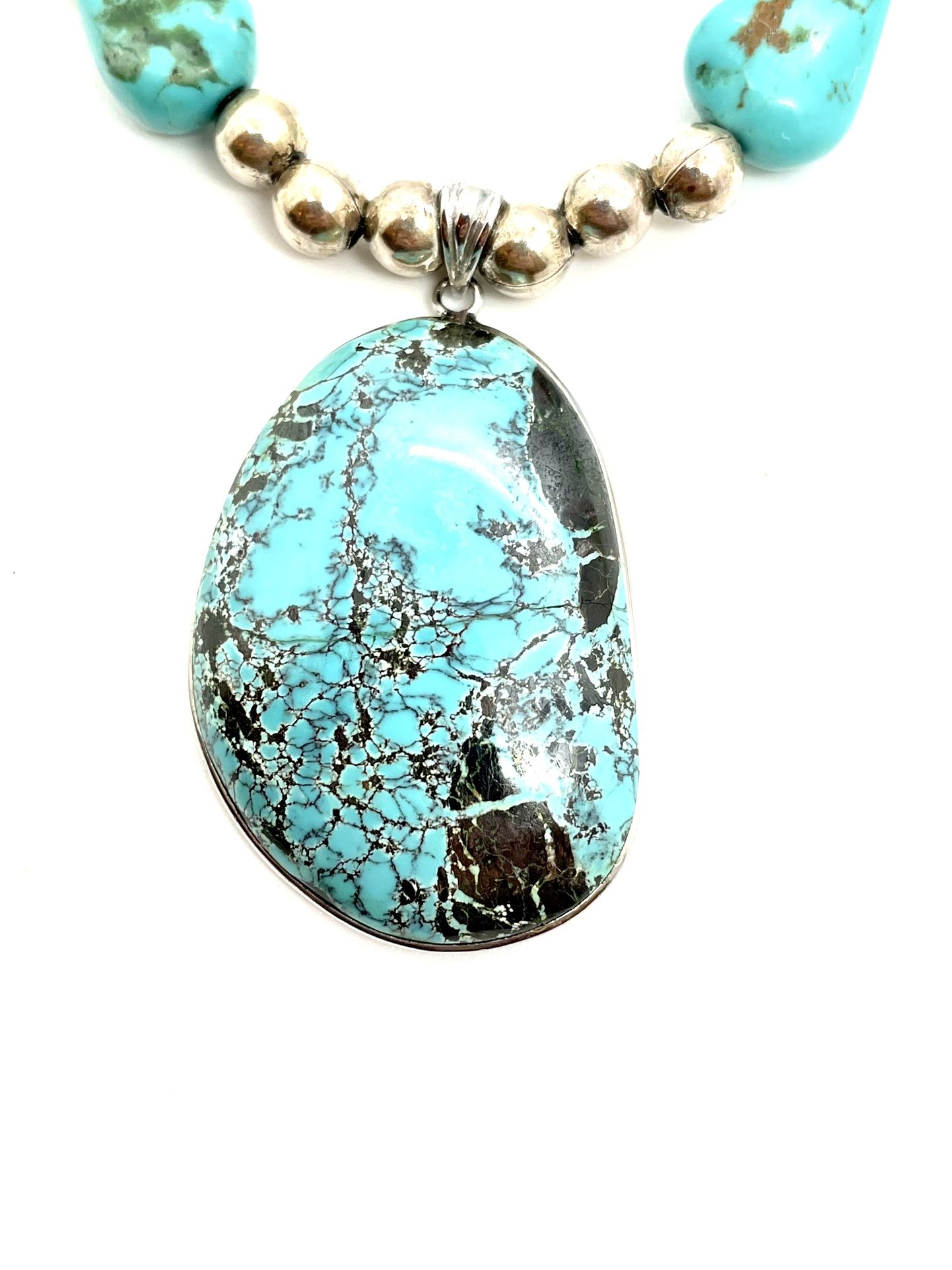 Steel Turquoise Necklace