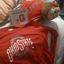 Med Ohio State Shirt, Book And Pillow Pet