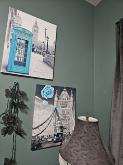 3 Turquoise Canvas Pictures