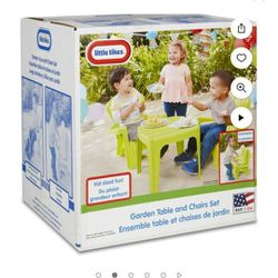 Brand New Little Tikes Garden Table and Chairs Set