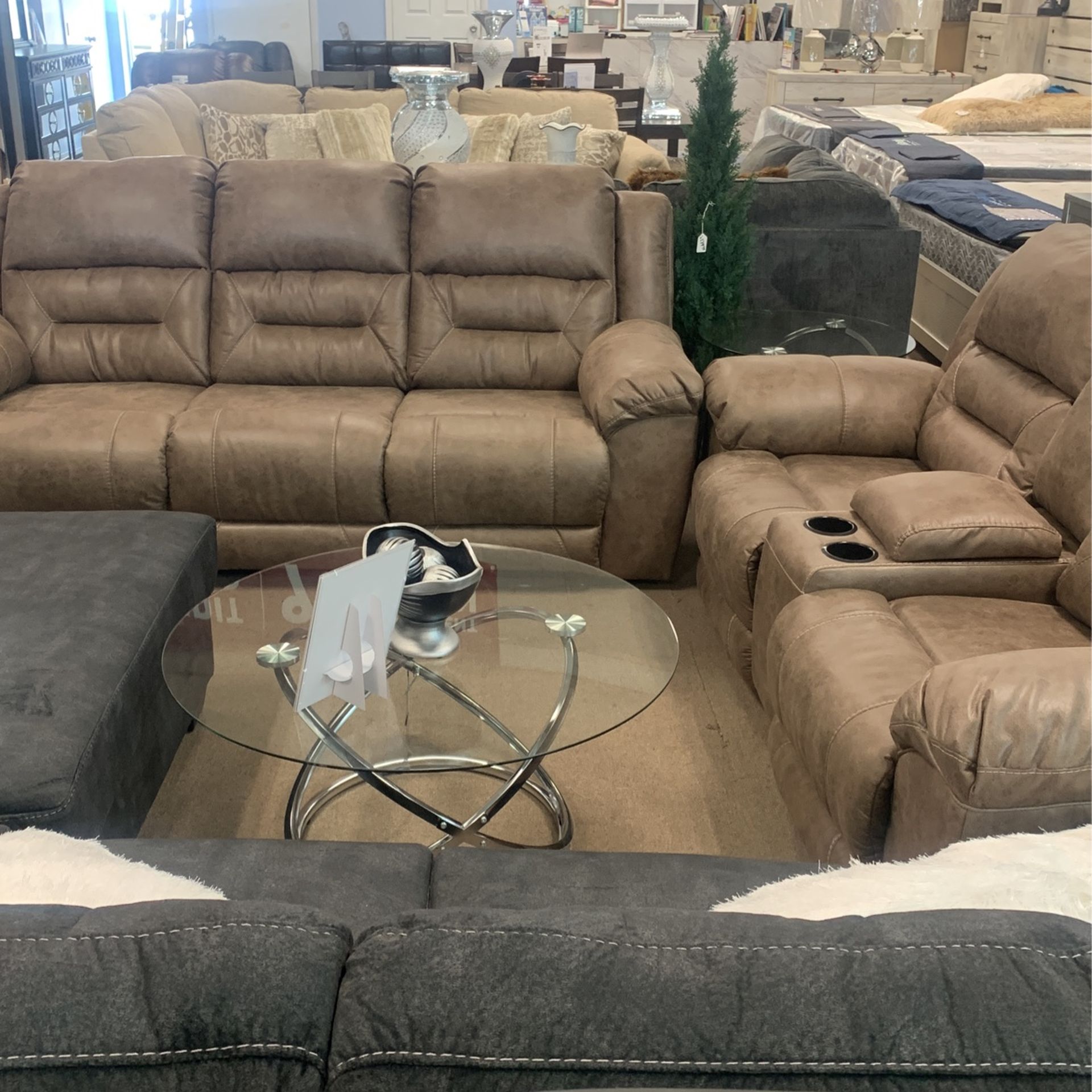 2pcs Reclining Sofa And Love Seat 