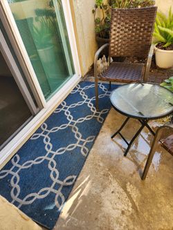 Patio Outdoor Rug, Blue