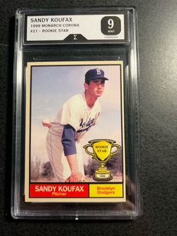 Sandy Koufax rookie star series- grade 9.5