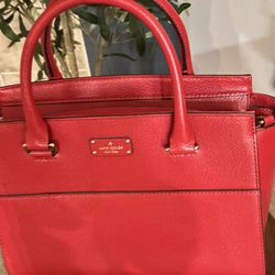 Beautiful Red Kate Spade Satchel 