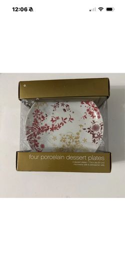 Studio Tord Boontje For Target CHRISTMAS DAY Set of 4 Dinner Plates 7 7/8 In dia
