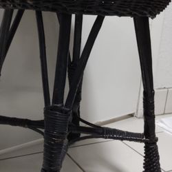 NICE BLACK WICKER STOOL $15.
