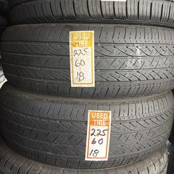 225/60/18 two tires used good tires 🛞