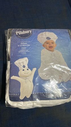Pilsbury Doughboy infant costume. 6-12 months