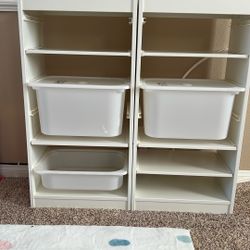2 IKEA Organizers (sold As Set) With Bins
