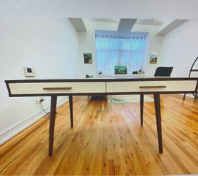 World Market Wood Mid Century Desk