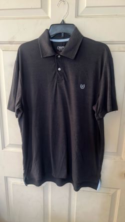 Chaps dark gray polo shirt mens size L