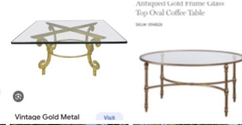 Hollywood Regency Vintage Glam Glass Coffee And Side Table Tables Co