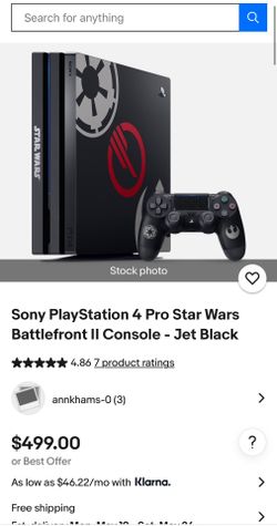 Sony PlayStation 4 Pro Star Wars Battlefront II Console - Jet Black