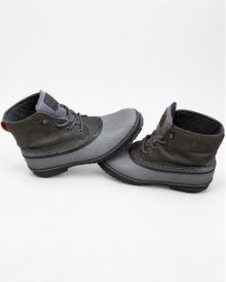 Gray/Black UGG Duck Boots Lace-Up Rain Boots Men’s-11.5