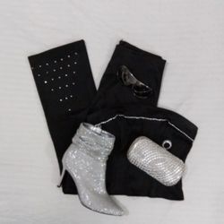 2pc Black Dress Pants Suit 