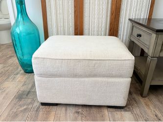 Cream Ottoman