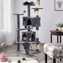 Cat Tree 54 Inch, Dark Gray