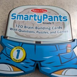 Melissa & Doug Smarty Pants 1st Grade Card Set - Brain-Building Questions, Puzzles, and Games
