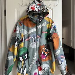 Members Only Looney Tunes Windbreaker Jacket Size Medium
