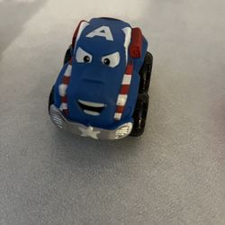 Vintage Lil Chuck and Friends Captain America 2.5" Toy Car Marvel 