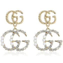 G Diamond Embellished Earrings